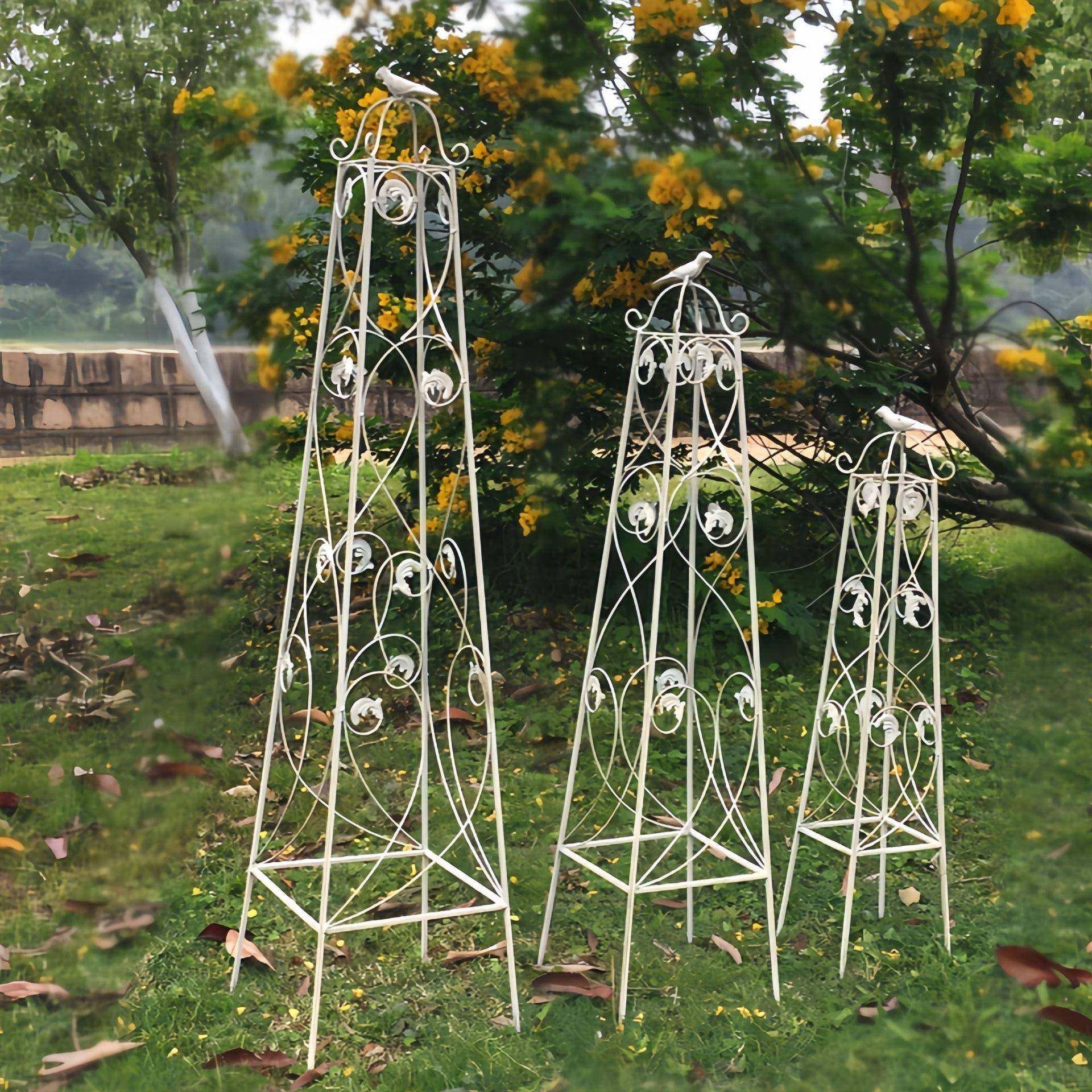 欧式园艺盆栽花架铁艺支架花盆架花园阳台铁线莲立式爬藤支架锥形,纺织面料/辅料/配套,纺织机械配件,淘宝优惠券,粉丝福利购,淘宝优惠卷