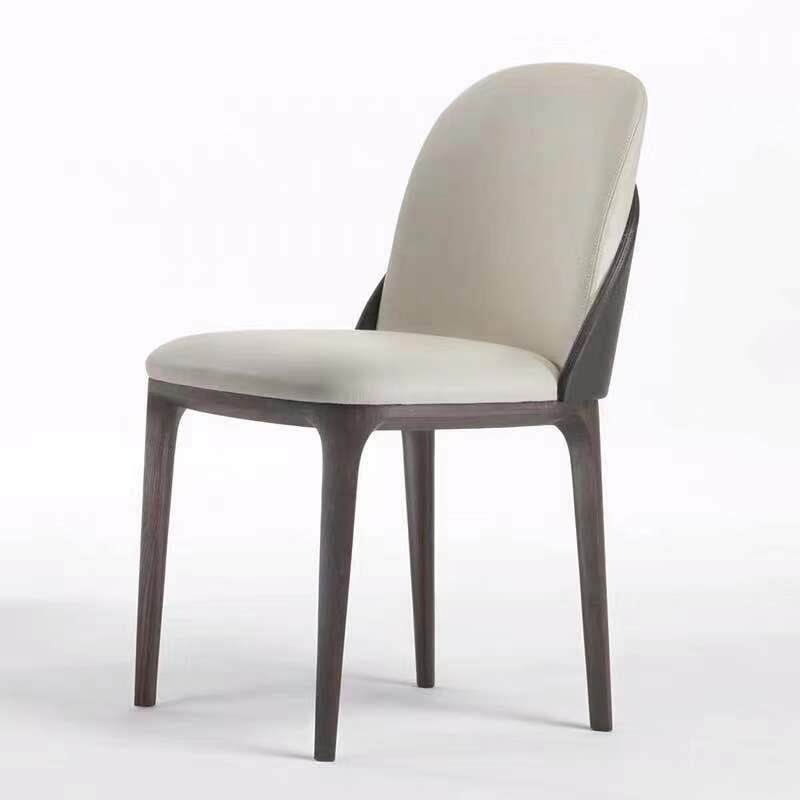 北欧风格餐椅简约现代样板房金属椅创意实木别墅轻奢休闲客厅家用