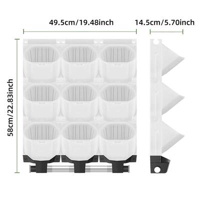 森林盒子户外直化立5017-3白体绿植物墙垂号大花盆多层种植盒围挡