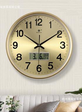 欧简钟表客挂表ALAL82882025厅新款时静音家用石英钟表挂钟墙上新