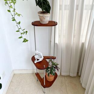 客植厅置物架绿架子落地式网红花架实木阳台985电创视柜旁超意窄