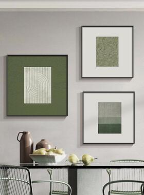 默色QB202406绿现代简约绿联餐厅装饰画客厅沙发背景多挂画墙玄关