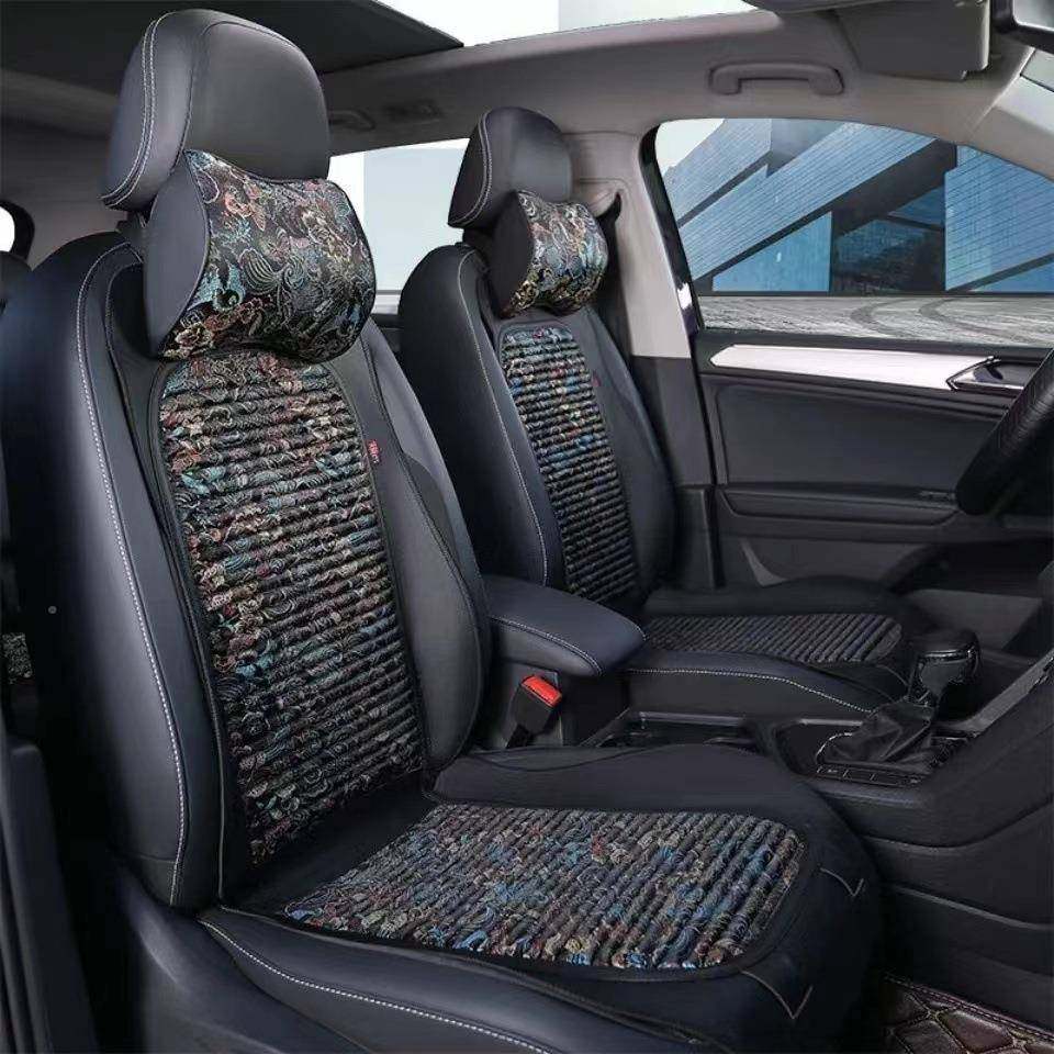 刺绣四马鞍垫夏季小蛮腰国风汽车301座椅中垫通季用加厚通风,汽车用品/电子/清洗/改装,通用脚垫,淘宝优惠券,粉丝福利购,淘宝优惠卷
