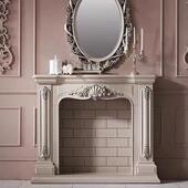 饰壁炉790厅欧摆件门厅实木壁雕炉式 法客式 家具别墅复古做旧花装