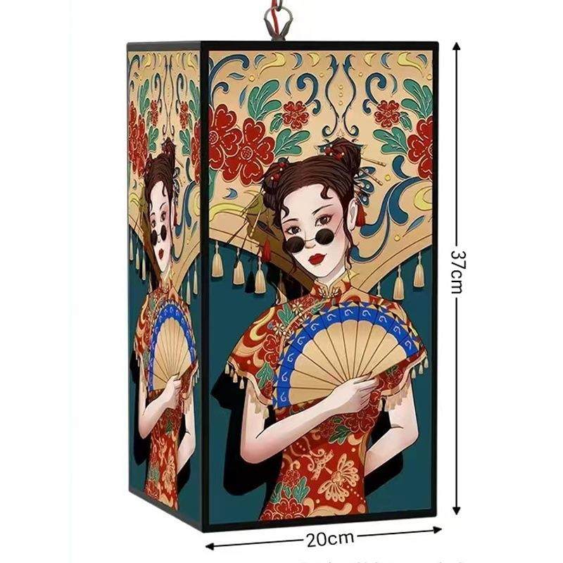 国潮装风灯中式火锅吊店餐厅中风国风室内修酒XRX店烧烤店古户外