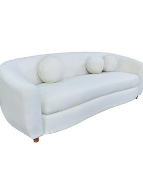 网红iPns民宿家居客厅休发闲北欧轻奢靠背绒布三TP004人沙发A3沙T