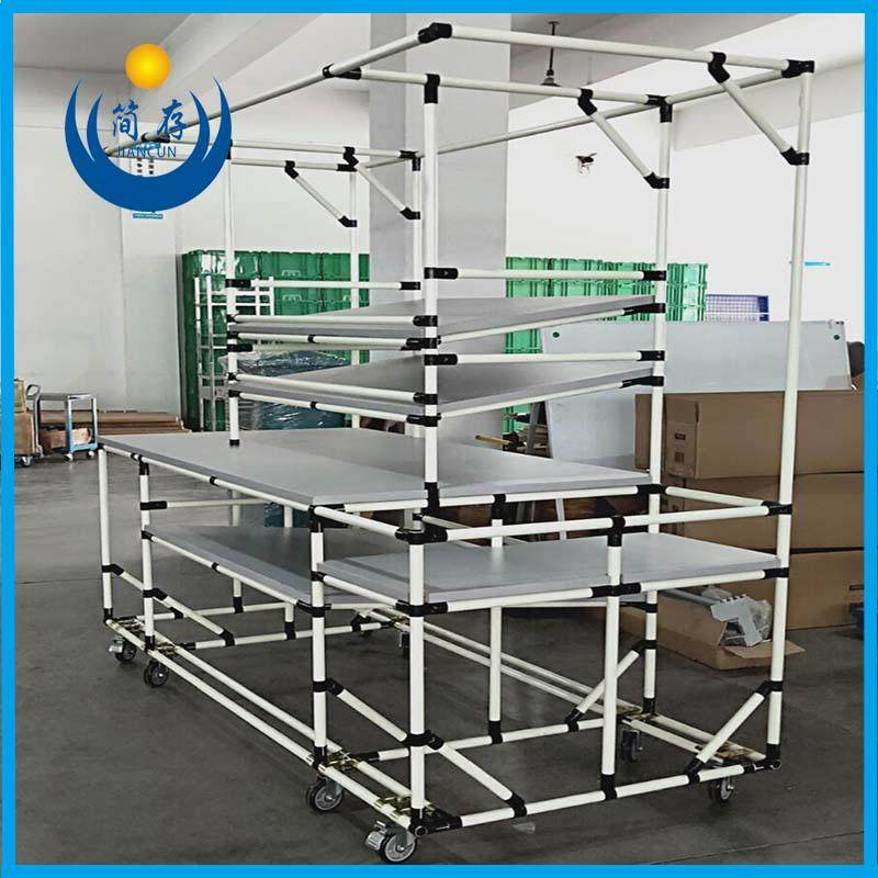 简存精益管线棒移动工作台周转车货架复合管流水线电商打包桌,纺织面料/辅料/配套,纺织机械配件,淘宝优惠券,粉丝福利购,淘宝优惠卷