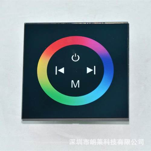 86面板控制器12V24V七彩灯带灯条模组RGB全触摸屏玻璃面板控制器