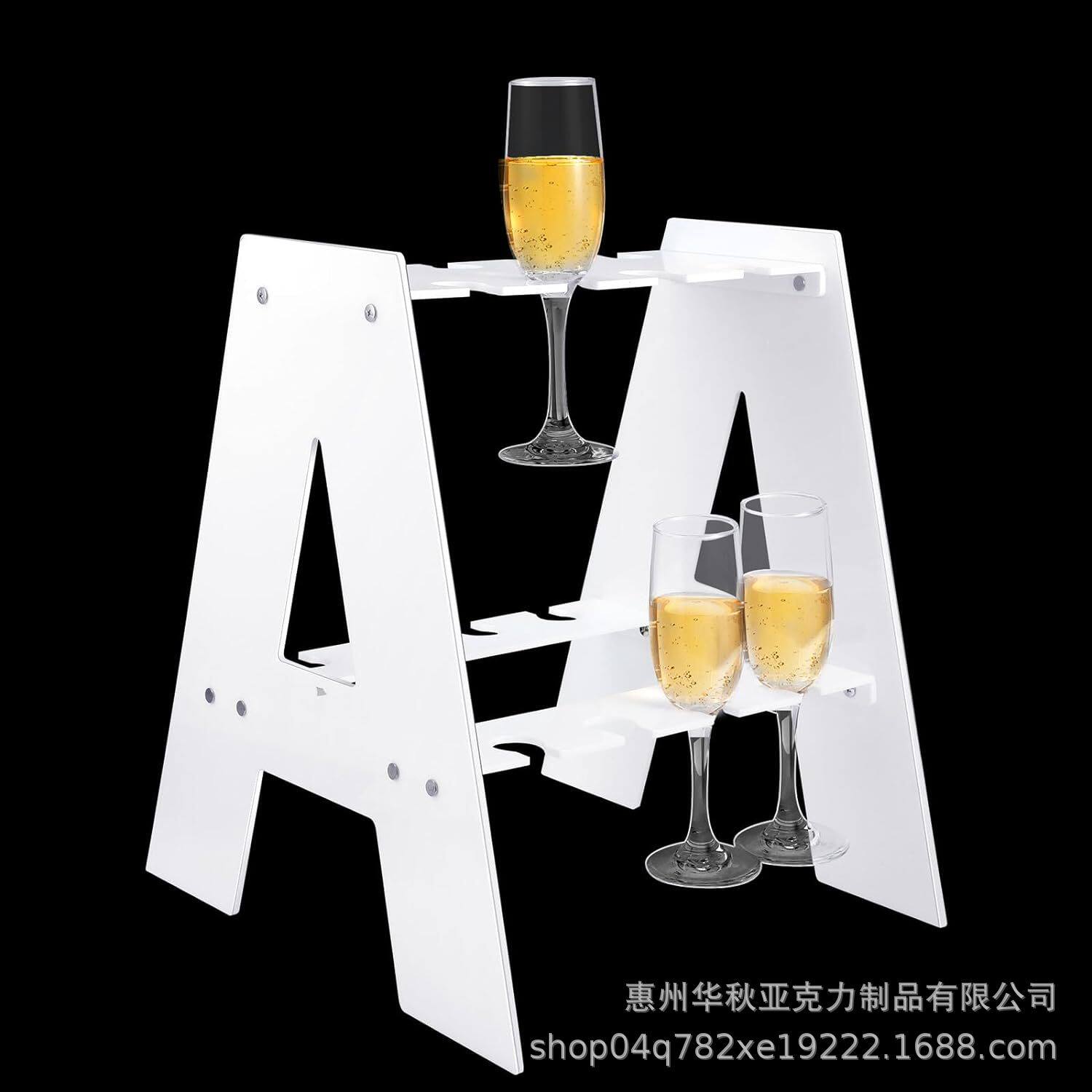 跨境热销亚克力香槟架立体高脚杯展架婚礼装饰支架饮料塔展示架