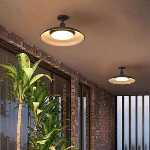 %户外防水吸顶灯入户玄关灯工业风门廊灯阳台顶灯新款极简庭