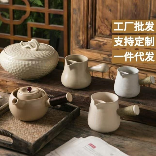 陶瓷围炉煮茶烤奶罐罐茶奶茶罐白泥苏打釉煮茶器烤茶专用罐罐陶罐