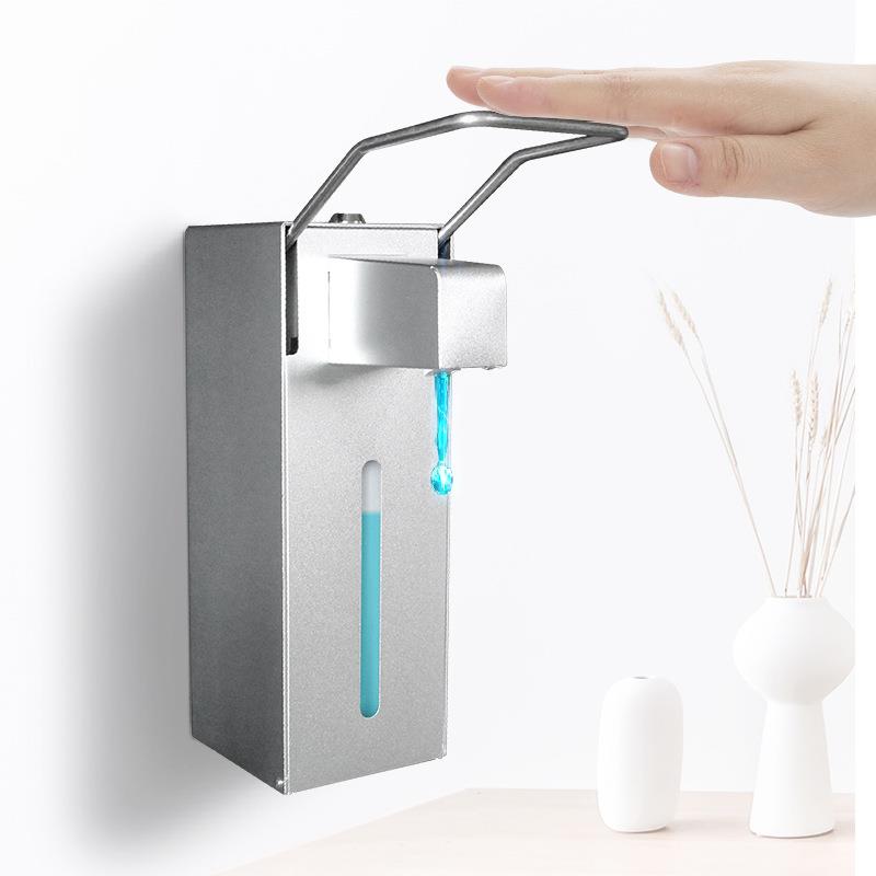 肘压皂液器铝合金手动给皂器按压手消毒机壁挂式給皂器现货