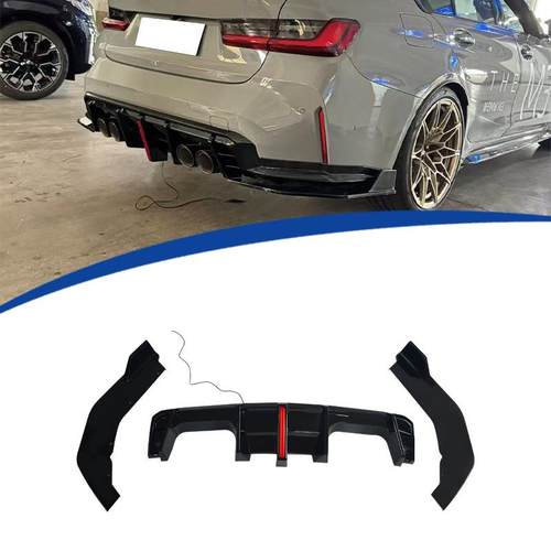 适用于2021-2025款宝马M3G80G82带灯款后唇3段式
