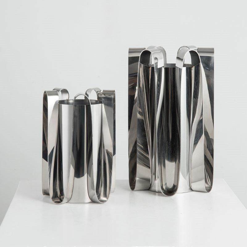 现代简约轻奢银色金属裙边花艺花器花瓶摆件样板房售楼处软装饰品,纺织面料/辅料/配套,纺织机械配件,淘宝优惠券,粉丝福利购,淘宝优惠卷