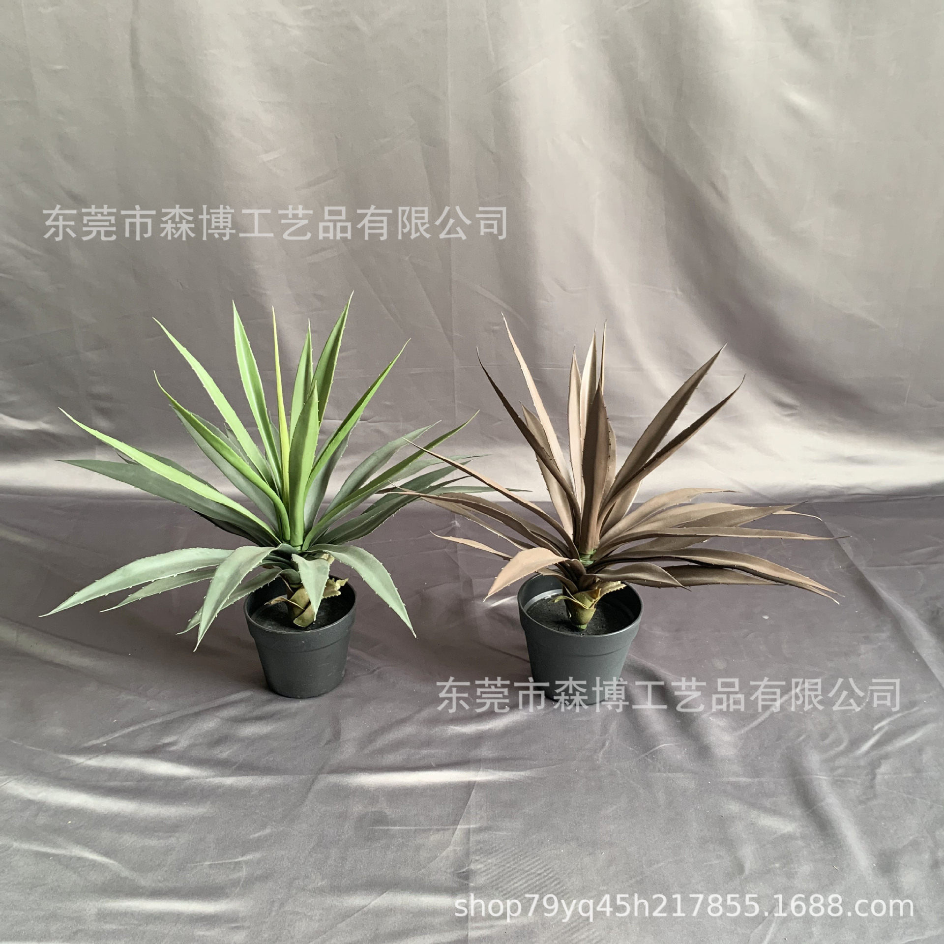 仿真剑麻树龙舌兰PU芦荟沙漠肉质绿植物盆栽室内热带庭院景观装饰