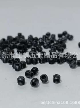 M2.5*2，2.5* 2.5长DIN916 顶丝12.9级内六角凹端紧定/凹端机米