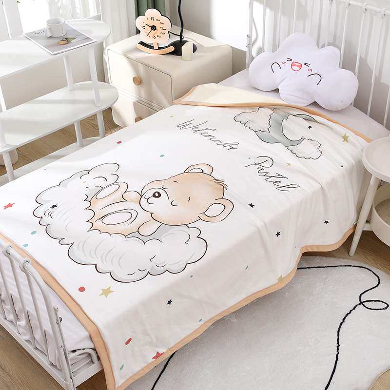 儿童纯棉被子数码独花春夏季薄款幼儿园儿童盖被宝宝夏凉被