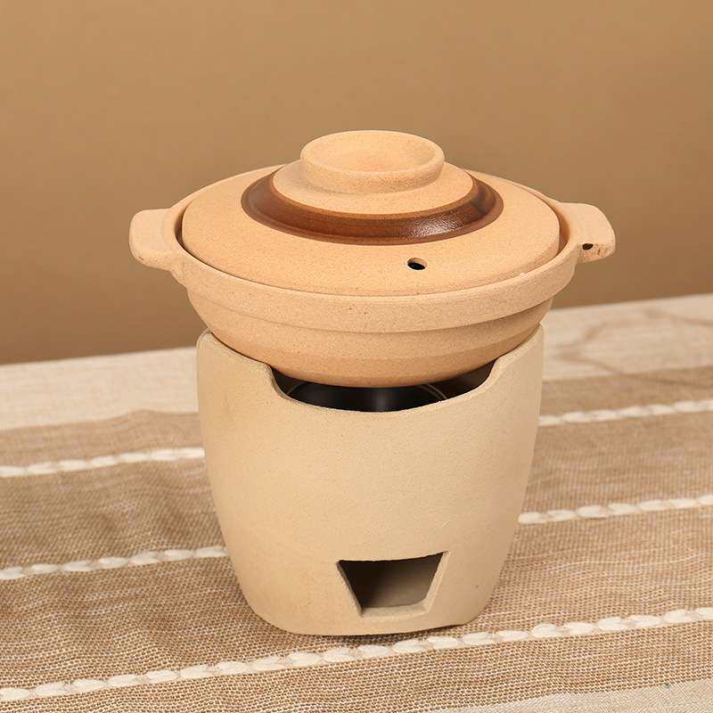 实用明火双耳砂锅围炉煮茶酒精炉碳炉陶制沙锅套装小火锅干烧不裂