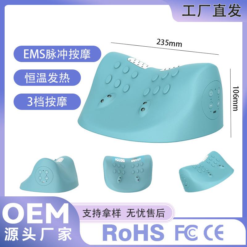 多功能肩颈按摩仪颈椎按摩枕便携车载家用电动揉捏颈部EMS热敷