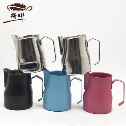 意式奶泡04不锈钢啡长嘴打奶拉花缸杯咖啡意式奶泡3机配套咖奶泡