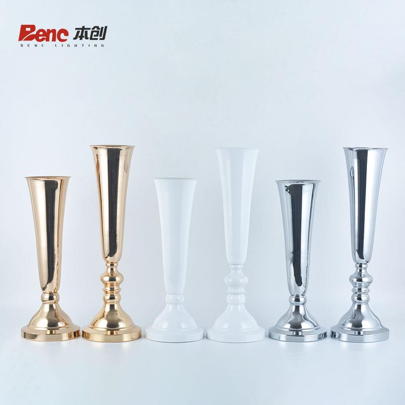 婚桌庆道色具铁花艺路引电镀金ZAD花器婚礼花架餐干花插花瓶装饰