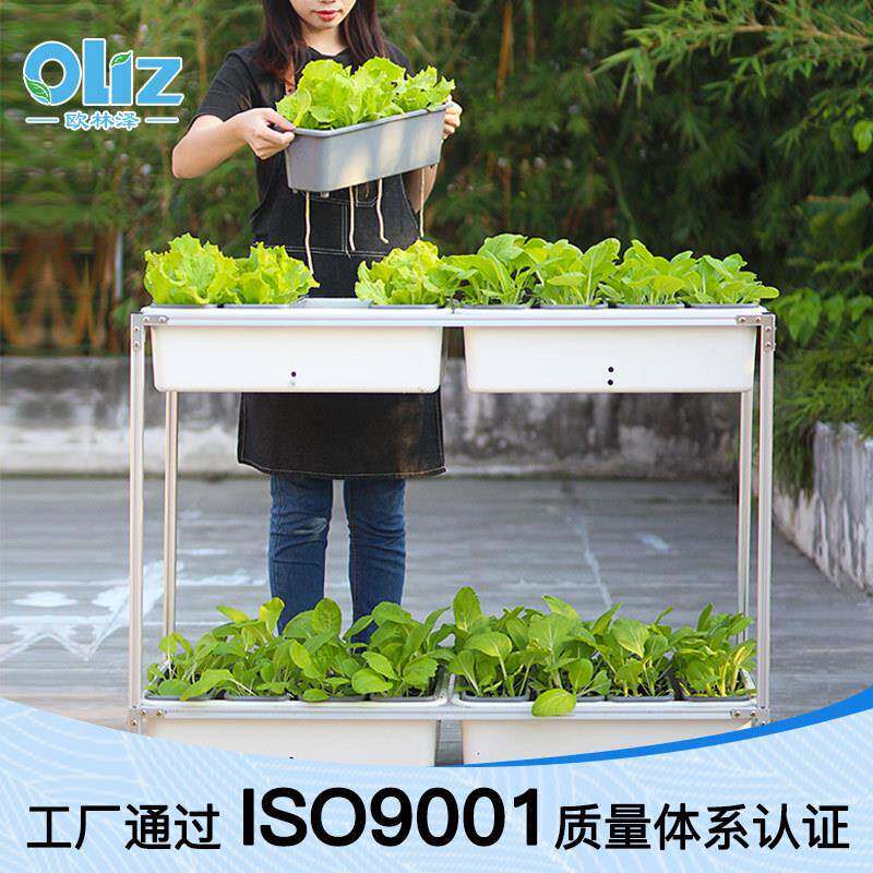 新0厂家销sc04懒人直种菜盆套装可品移动菜架立体种植蔬菜SC4储水