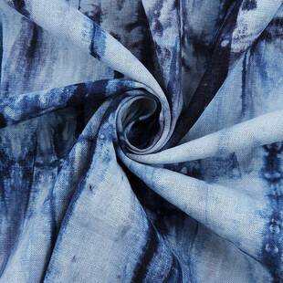 厂家供DMT销复麻棉染色布条扎染古春夏纹款服面料2装9