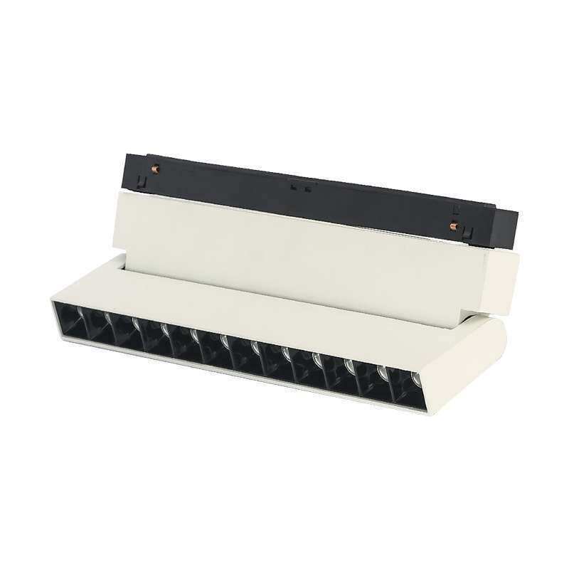LED白色磁吸折叠射灯 无边框嵌入式线条射灯酒店客厅格栅灯轨道灯