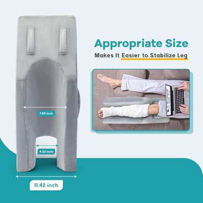 带3个手柄腿部抬高枕A21记忆海绵带双防滑设计单腿枕