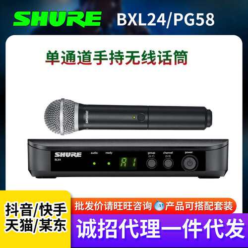 Shure/舒尔 BLX24/PG58 无线麦克风话筒演出家用