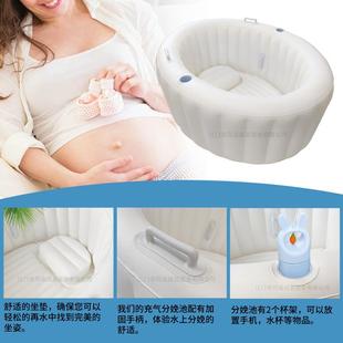 家用孩子产接生分娩池气浴缸孕妇澡充气水池PVC加厚079待充洗浴盆