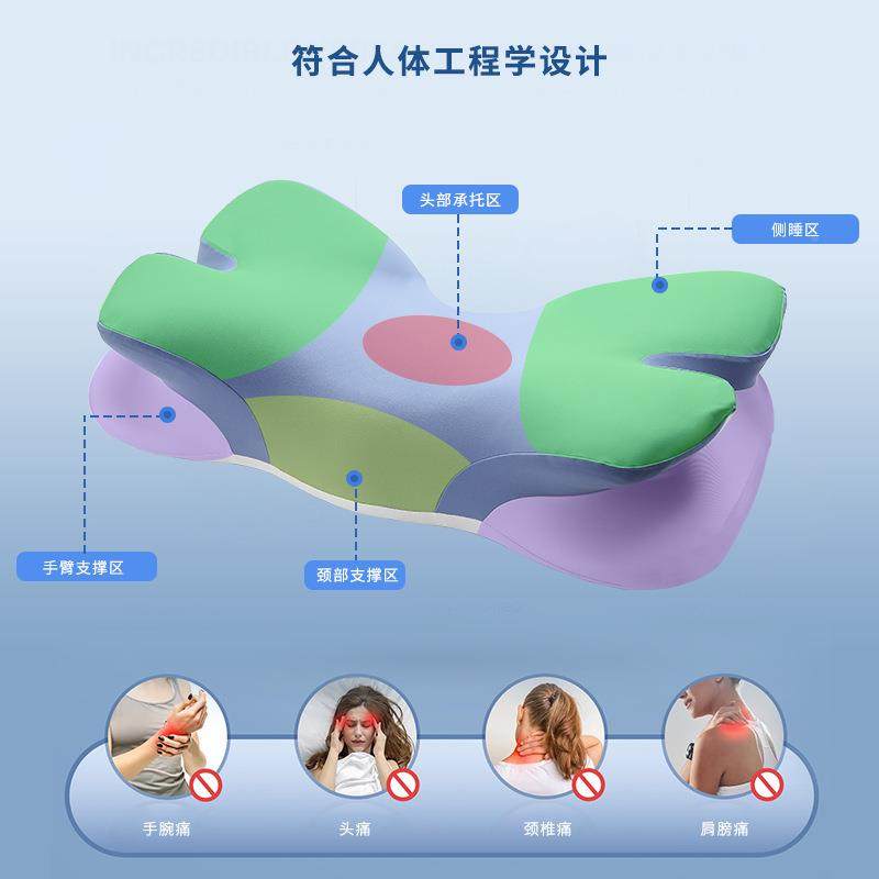 跨境新品蝴蝶枕记忆冰丝枕蝶翼枕深睡眠棉记忆颈枕慢护回弹亚马逊,床上用品,功能枕/保健枕/养生枕,淘宝优惠券,粉丝福利购,淘宝优惠卷