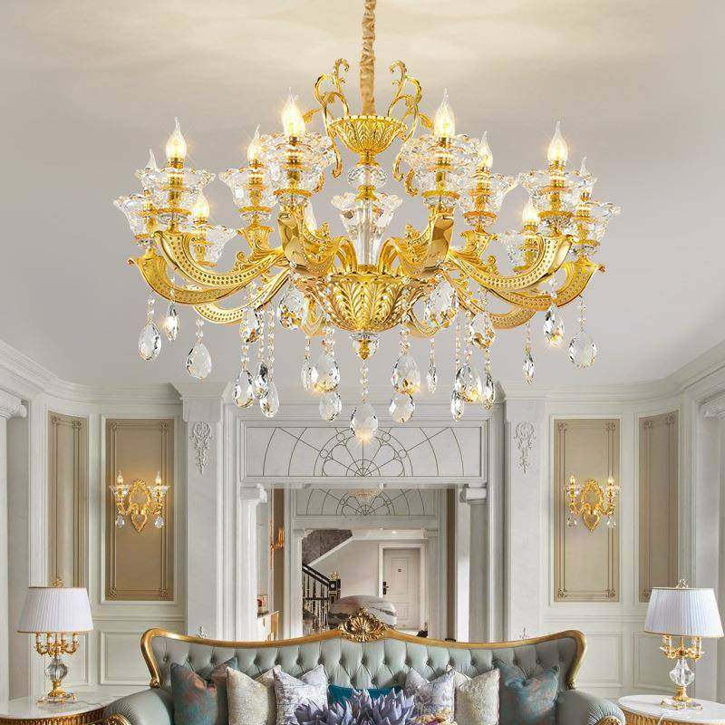 新灯款式水晶吊灯锌合金色蜡烛客厅灯餐厅卧室800灯时尚奢欧华大,家装灯饰光源,智能吊灯,淘宝优惠券,粉丝福利购,淘宝优惠卷
