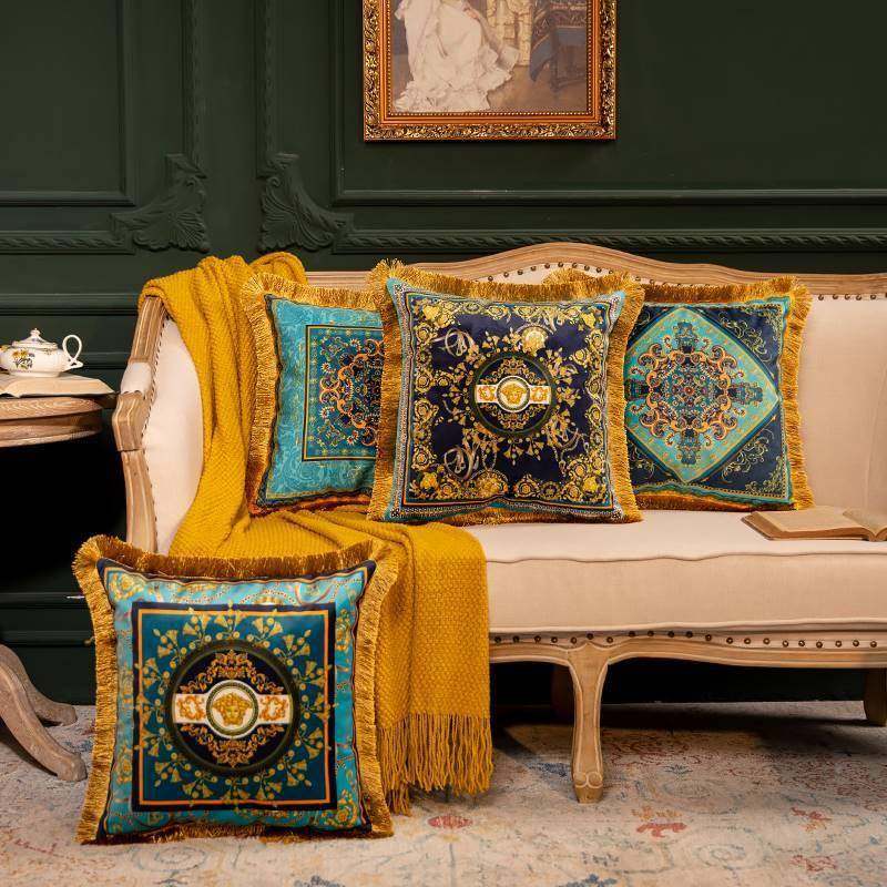 床客厅奢华抱枕双面欧式ltao1017天鹅抱绒枕套流苏头枕垫沙发靠垫,居家布艺,抱枕被,淘宝优惠券,粉丝福利购,淘宝优惠卷