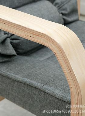 简约椅曲木艺多功能午睡椅休jh-17闲老人折叠躺椅布午休沙椅发办