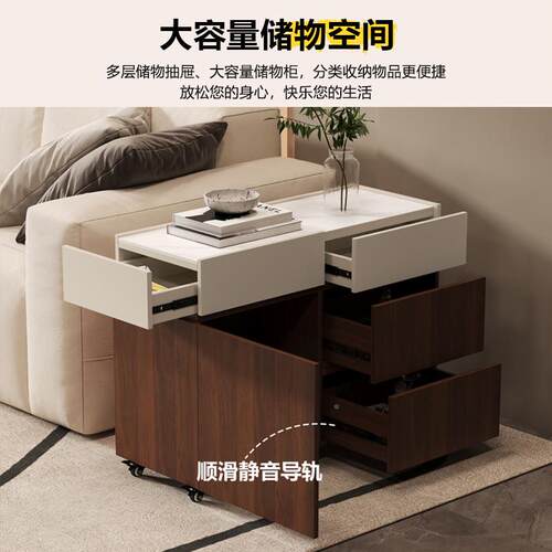 木实木F997M987边沙发边柜轻奢家用客厅可移动户小型实侧柜收纳角