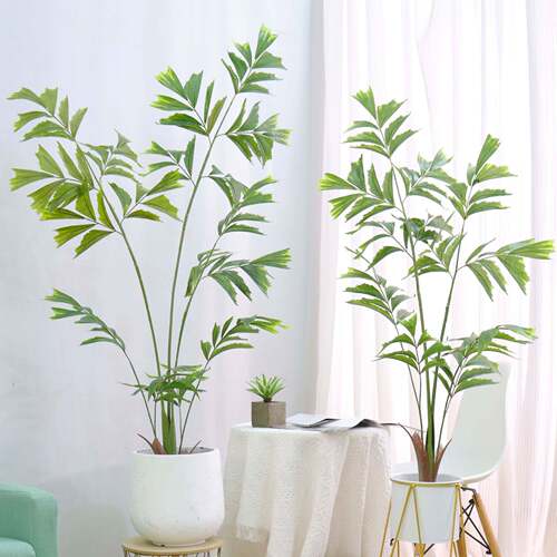 仿真绿植鱼尾葵盆饰栽营风植物室内热橱窗装造景热带假露鱼尾葵树