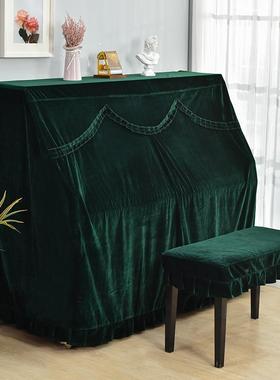 加钢琴尘罩金丝绒钢琴防罩全罩欧式简约防F9H9J9SS尘凳布艺厚全包