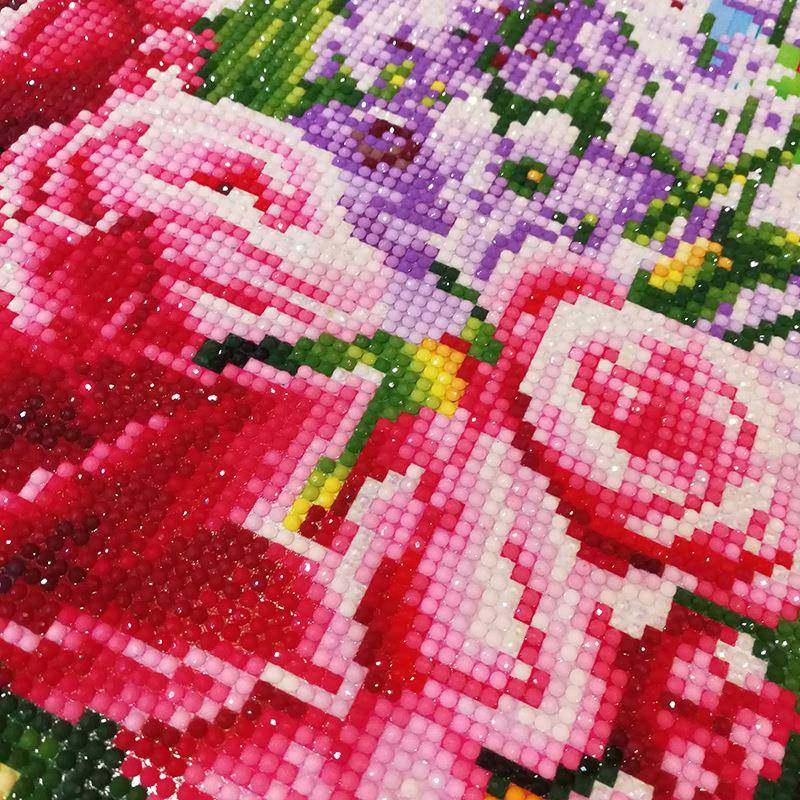 图5D贴钻石画绣好的成品清新花瓶字清新花瓶半贴纯手工十绣成品出,居家布艺,钻石绣,淘宝优惠券,粉丝福利购,淘宝优惠卷