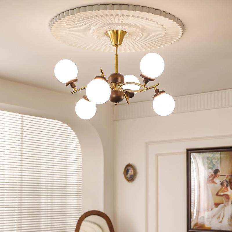 法式灯复古吊魔豆客厅灯灯美式茶简约卧室书房灯中古实49木室餐厅,家装灯饰光源,智能吊灯,淘宝优惠券,粉丝福利购,淘宝优惠卷