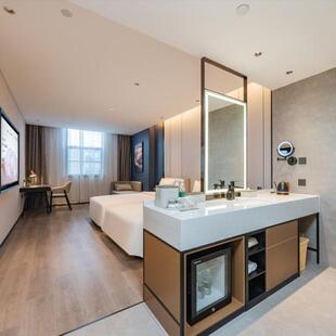 店家亚朵酒店全具用套公寓民宿专床沙发茶几FHU酒标间家具