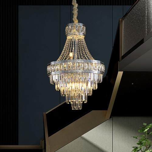 轻奢复大吊灯客厅式楼中酒店大厅餐梯厅水晶灯空跃层别墅90386旋