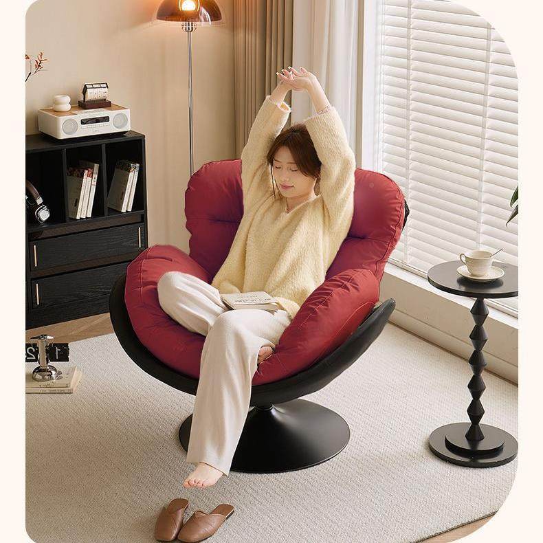 沙家懒用现代简约单人椅设计师复古闲旋转发椅人蛋2487411壳椅沙