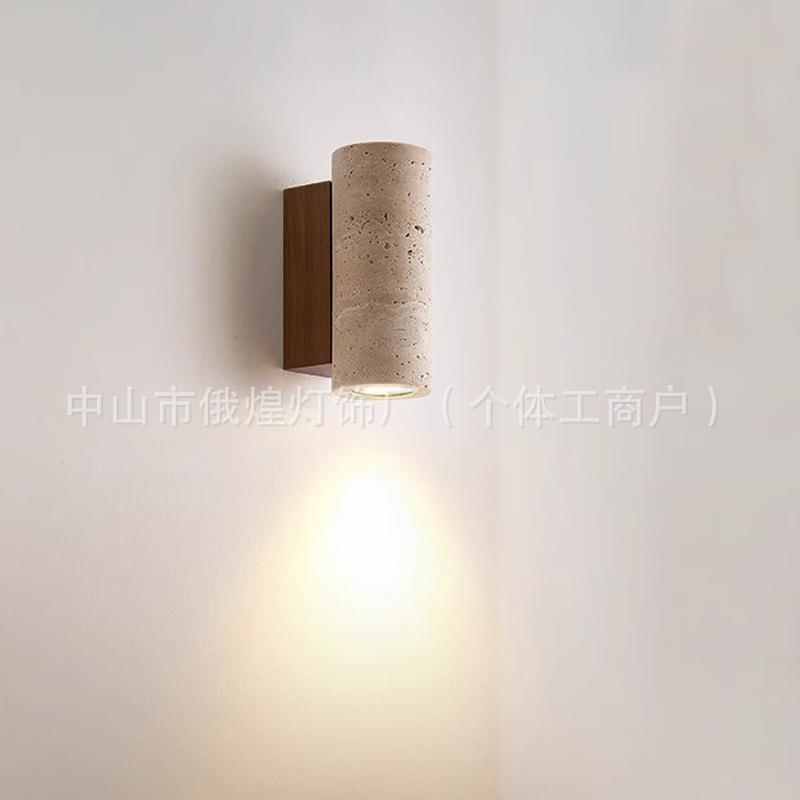 原宿卧室床现B-408头黄洞石代简约酒店吧台灯计师侘季风过道廊走