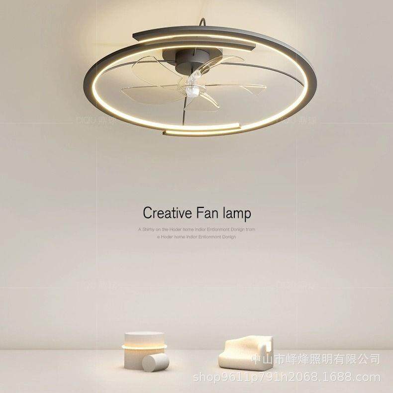 卧室风扇灯代简约轻奢能餐厅智隐形电一体扇房间46吸顶灯现具吊扇,家装灯饰光源,风扇灯,淘宝优惠券,粉丝福利购,淘宝优惠卷