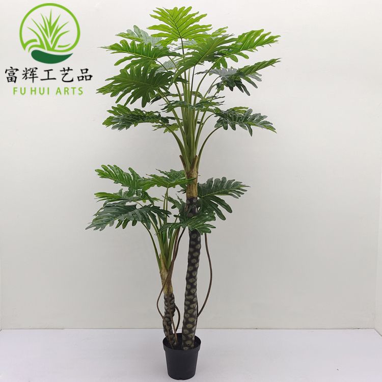 仿真龟背叶环保材质大型绿植盆栽喜林芋露营商业美陈道具