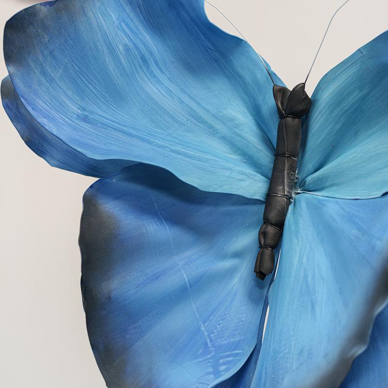 EVA蝶P工蝴厂直出大型手无品牌/绘喷色泡沫中花商场庭吊顶D婚礼道