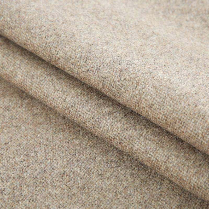 面202秋冬新款双面呢绒面料顺5毛羊港花呢粗IFC纺毛呢料素色大衣