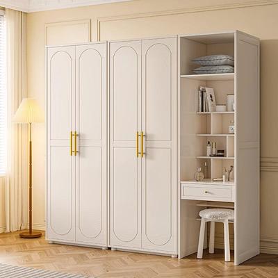 白色实木衣柜家用卧小户型室式轻奢法自由组合收纳多门YD-158落地