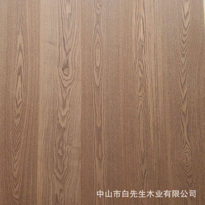 中山实木新三层白腊木水曲柳擦灰色拉丝实木复合地板